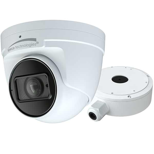 O8VT3M Speco Technologies 2.8-12mm Motorized 20FPS @ 8MP IR Day/Night WDR  Line Crossing and Intrusion Detection Turret IP Security Camera 12VDC/POE