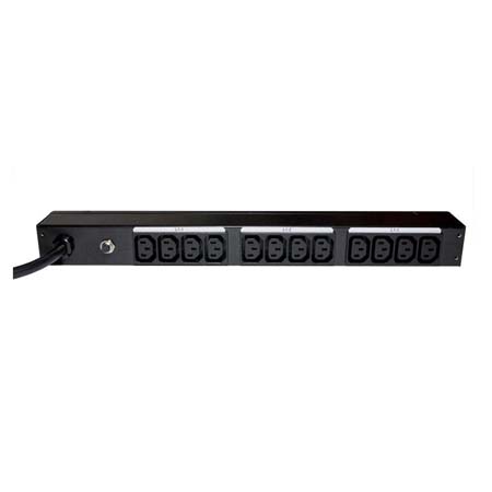 OEPD1220C13HVLT Minuteman UPS OEPD Series 20-Amp 12 Front Outlets 1U Horizontal / 0U Vertical PDU