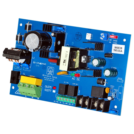 OLS75 Altronix Power Supply/Charger 12VDC or 24VDC @ 2.5amp - AC and Battery Monitoring