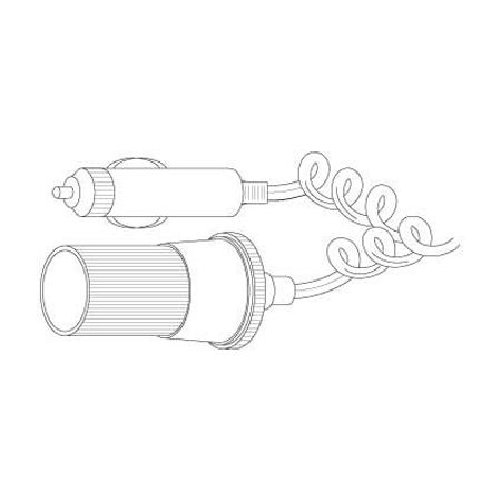 Vanco Coiled Extension Cord Single Male Plug to Single Female Receptacle