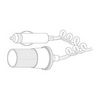 Show product details for P112CX Vanco Coiled Extension Cord Single Male Plug to Single Female Receptacle