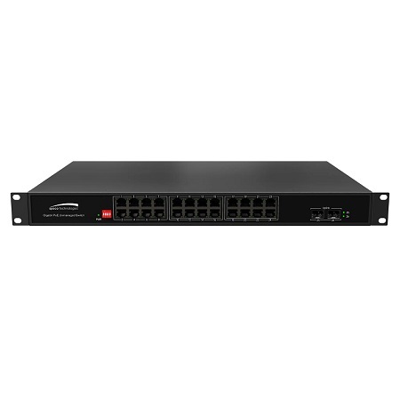 P24S26G2 Speco Technologies 26-Port Gigabit Switch with 24-PoE Ports and 2 SFP Uplink