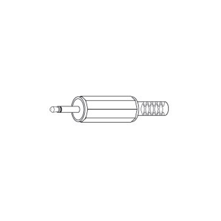 Vanco 3.5 mm Mono Male Plug with Strain Relief