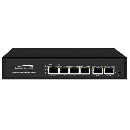 P4S6G Speco Technologies Gigabit Network PoE Switches