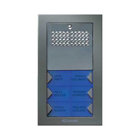 PA6F Comelit EZ-Pack Powercom Audio Flush Mount 6 Push Button Entry Panel Kit