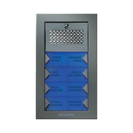 PA8S Comelit Powercom Audio surface mount 8 push button entry panel kit
