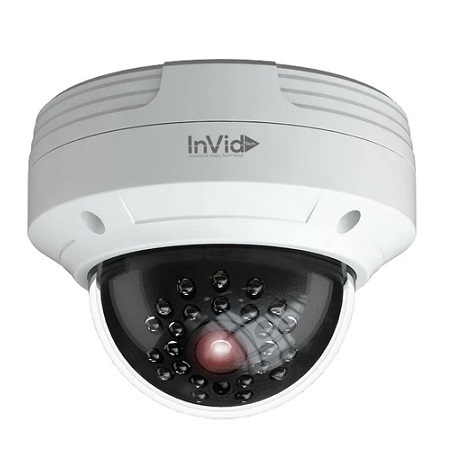 PAR-C4DRIR28 InVid Tech 2.8mm 30FPS @ 4MP Outdoor IR Day/Night WDR Dome HD-TVI/AHD Security Camera 12VDC