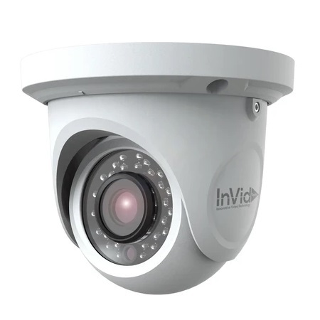 PAR-C4TIR28 InVid Tech 2.8mm 30FPS @ 4MP Outdoor IR Day/Night WDR Turret HD-TVI/AHD Security Camera 12VDC