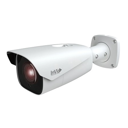 PAR-P2LPR722 InVid Tech Paramont Series 7-22mm Motorized 30FPS @ 2MP Outdoor IR Day/Night WDR Bullet IP Security Camera 12VDC/PoE