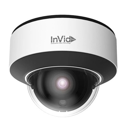 PAR-P4DRIR28-AI InVid Tech 2.8mm 30FPS @ 4MP Outdoor IR Day/Night WDR Dome IP Security Camera 12VDC/PoE