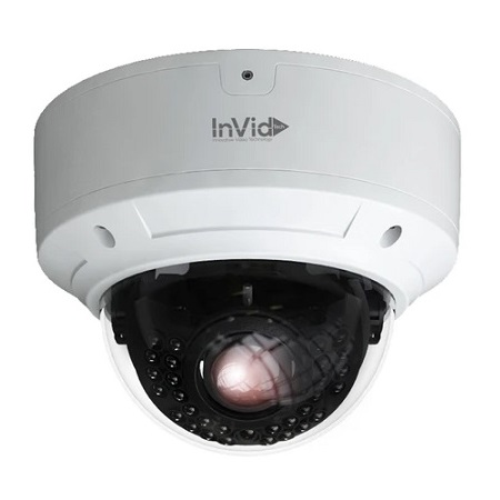 PAR-P5DRIRA3312 InVid Tech 3.3-12mm Motorized 30FPS @ 5MP Outdoor IR Day/Night WDR Dome IP Security Camera 12VDC/PoE