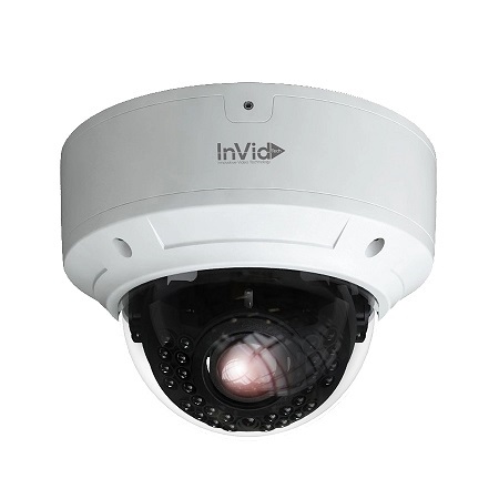 PAR-P5DRIRA3312F InVid Tech 3.3-12mm Motorized 30FPS @ 5MP Outdoor IR Day/Night WDR Dome IP Security Camera 12VDC/PoE