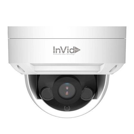 PAR-P8DRIR28NH InVid Tech 2.8mm 20FPS @ 8MP Outdoor IR Day/Night WDR Dome IP Security Camera 12VDC/PoE