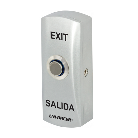 PB-5348-SQ Seco-Larm Illuminated Metal Pushbutton Switch - Flush-Mount with Backbox