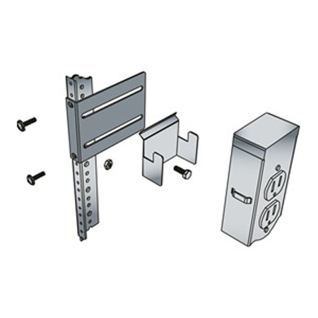 PB-5A Middle Atlantic Brackets To Mount Middle Atlantic Power Strips on Rear Rackrail of A Slim or Ax-S Rack (Pair)