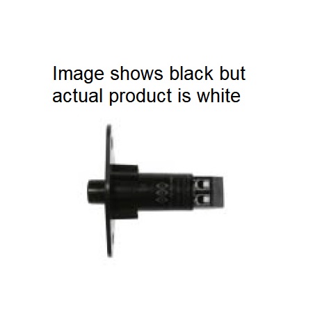 PBF-100T-W-GEN GRI 3/4" Diameter Closed Push Button Plunger with Terminal - White