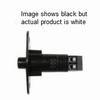 Show product details for PBF-100T-W-GEN GRI 3/4" Diameter Closed Push Button Plunger with Terminal - White