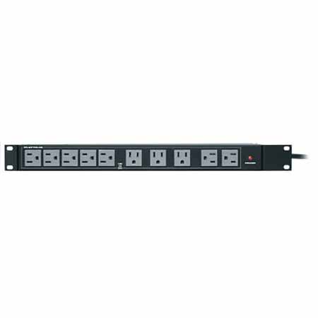 PD-2020R-NS Middle Atlantic 20 Outlet, Single 20 Amp Circuit, Multimount Power Distribution Black Powercoat Finish