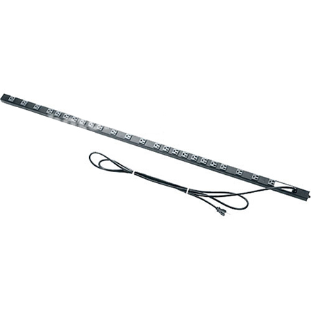 PD-2420SC-NS Middle Atlantic 24 Outlet Single 20 Amp Circuit (2) 20 Amp Outlets and (20) 15 Amp Outlets) Slim Power Strip with 9' Cord
