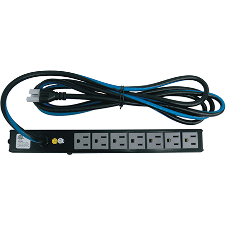 PD-715SC-NS Middle Atlantic 7 Outlet, 15 Amp, Slim Power Strip, No Surge