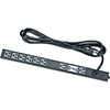 Show product details for PD-815SC-NS Middle Atlantic 8 Outlet, Single 15 Amp Circuit Slim Power Strip with 9' Cord, Fits Racks That Accept 'C' Power
