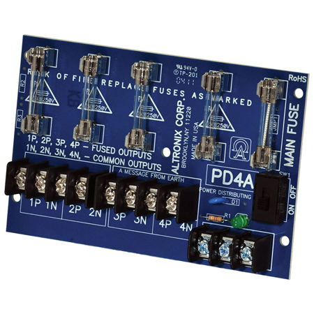 PD4 Altronix 4 Output Power Distribution Module - Fused Output