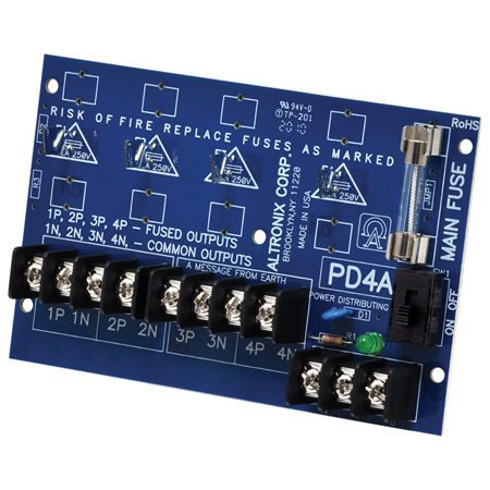 PD4CB Altronix 4 Output Power Distribution Module - PTC Output
