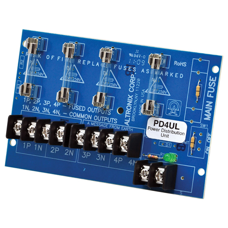 PD4UL Altronix 4 Output Power Distribution Module - Fused Output