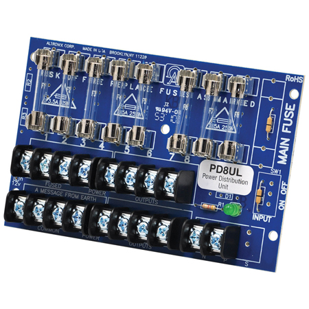 PD8UL Altronix 8 Output Power Distribution Module - Fused Output