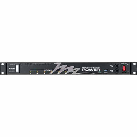 PDS-2x315R Middle Atlantic 6 Outlet, Sequenced (2) 15 Amp Circuits, Rackmount Power Distribution, Black Powdercoat Finish