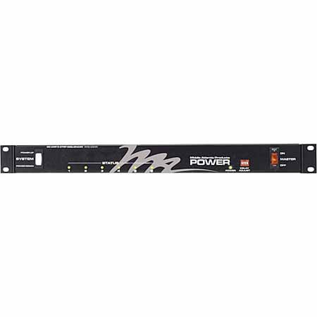 PDS-620R Middle Atlantic 6 Outlet, Sequenced 20 Amp Circuit, Rackmount Power Distribution with 9' Cord, Black Powdercoat Finish