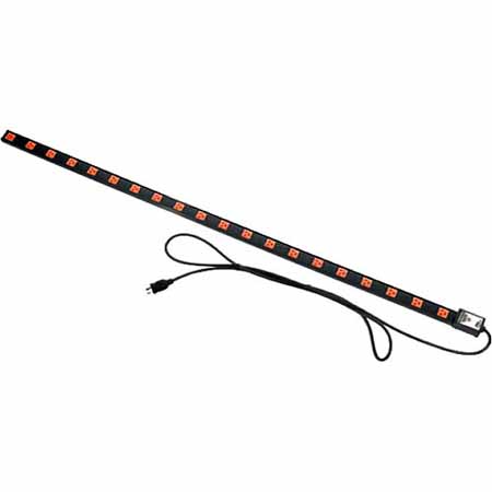 PDT-2015C-NS Middle Atlantic 20 Outlet, Single 15 Amp Circuit Thin Power Strip with 9' Cord, Fits Racks That Accept 'T' Power