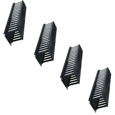 PHCM-2-3-P4 Middle Atlantic 2 Space (3 1/2 Inch) Plastic Finger Horizontal Cable Manager, 3 Inch Deep, 4 Pack