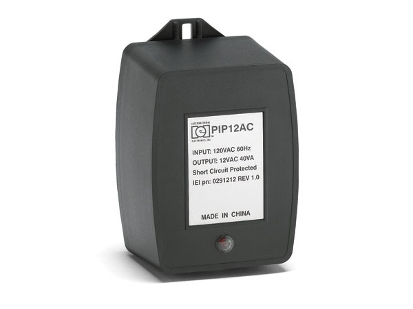 PIP12VAC IEI PIP: Plug-in-Power Supply 12VAC - Auto Resetting Poly Fuse