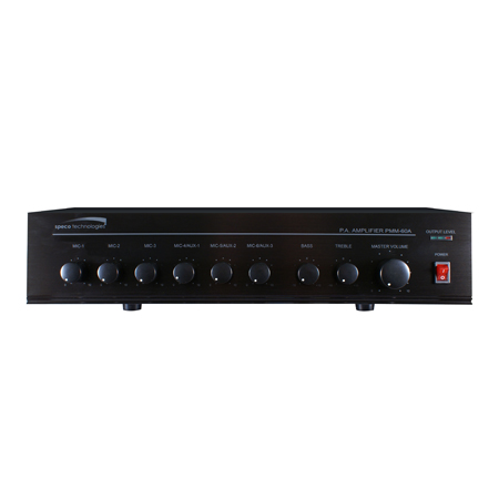 PMM120A Speco Technologies 120W PA Mixer Power Amplifier with 6 Inputs