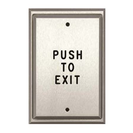 PS1-141 Alarm Controls Single Gang SPDT Momentary Action Switch ADA Symbol Push To Open Plate