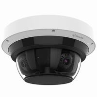 PNM-C32083RQZ Hanwha Vision 4.38-9.33mm Motorized 15FPS @ 8MP Indoor/Outdoor IR Day/Night WDR Multi-sensor Dome IP Security Camera PoE