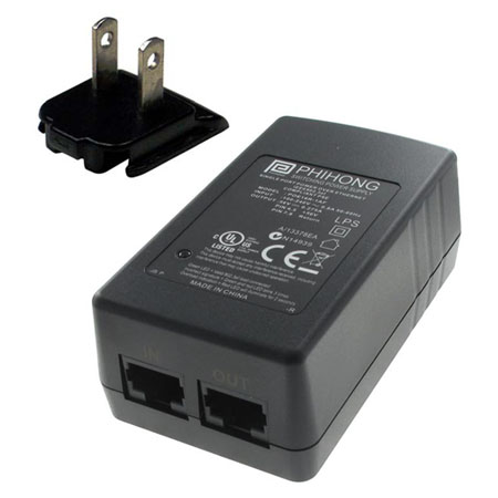 POE16R-1AFG-US Phihong IEEE802.3af - Gigabit Injector with US Wall Plug