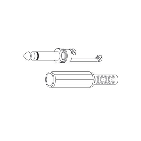 PP10R Vanco Connector 1/4 M2C Plug Solder Cable Mount Red