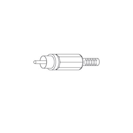Vanco RCA Male Plug, Black, Plastic Shell With Strain Relief