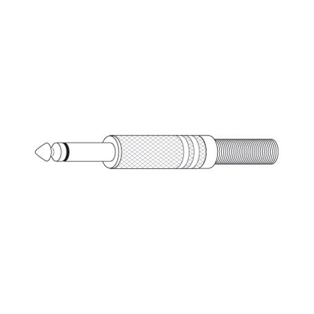 PP18 Vanco Connector 1/4 Mono Plug Solder Cable Mount with Strain