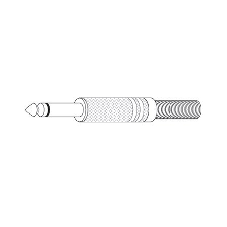 PP18X Vanco Connector 1/4 Mono Plug Solder Cable Mount with Strain