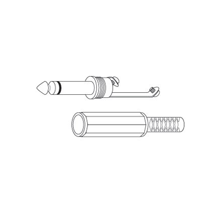 PP3BX Vanco Conductor 1/4 ST(3C) Plug Screw Cable Mount
