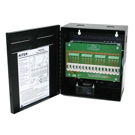 PS4816W Nitek 16 Channel 48VDC Wall Mounted Power Supply