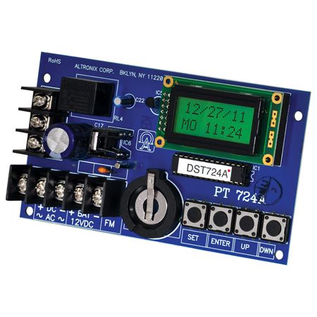 PT724A Altronix 1 Channel 365 day/24 Hr. Annual Event Timer 12/24 AC/DC