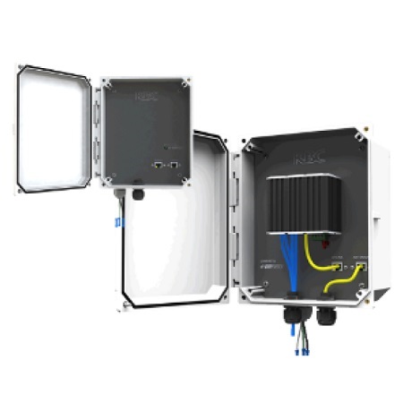 PWB-S2-G1 KBC Networks 10"x8"x4" Pole Mount NEMA 4X Enclosure Power Kit with Integrated Hardened 100W Power Supply and 2-Port Industrial Unmanaged Gigabit PoE+ Switch