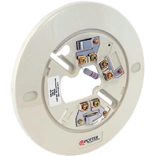 1430016 Potter SB-93 Conventional Smoke Detectors Base -93mA, 6" Base