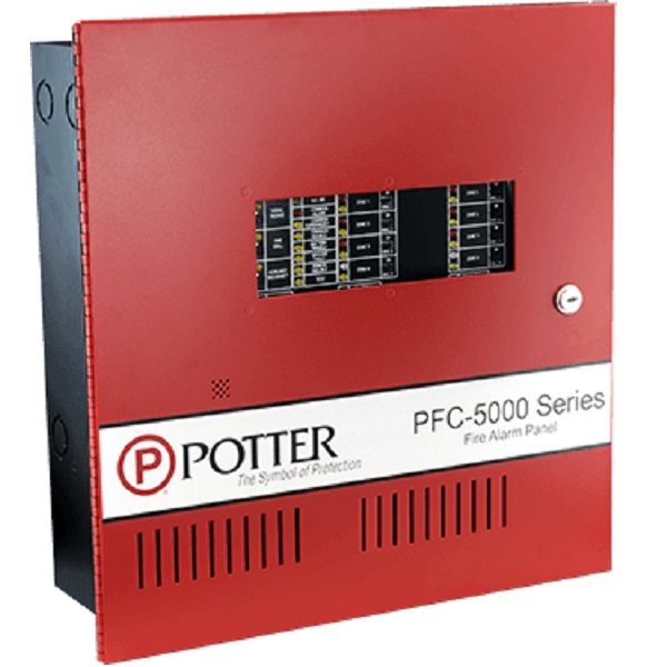 3992175 Potter PFC-5008D 8 Zone Fire Alarm Control Panel - Red