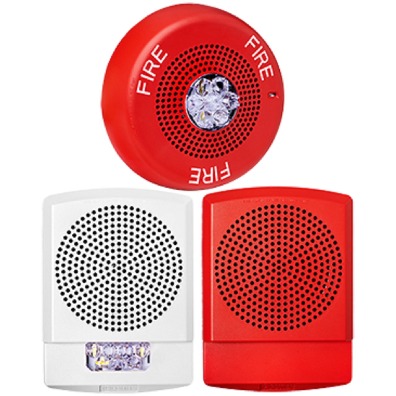 4871016 Potter PE-SPKR High Fidelity Speaker Wall Fire Clear Lens 25/70V Indoor - Red