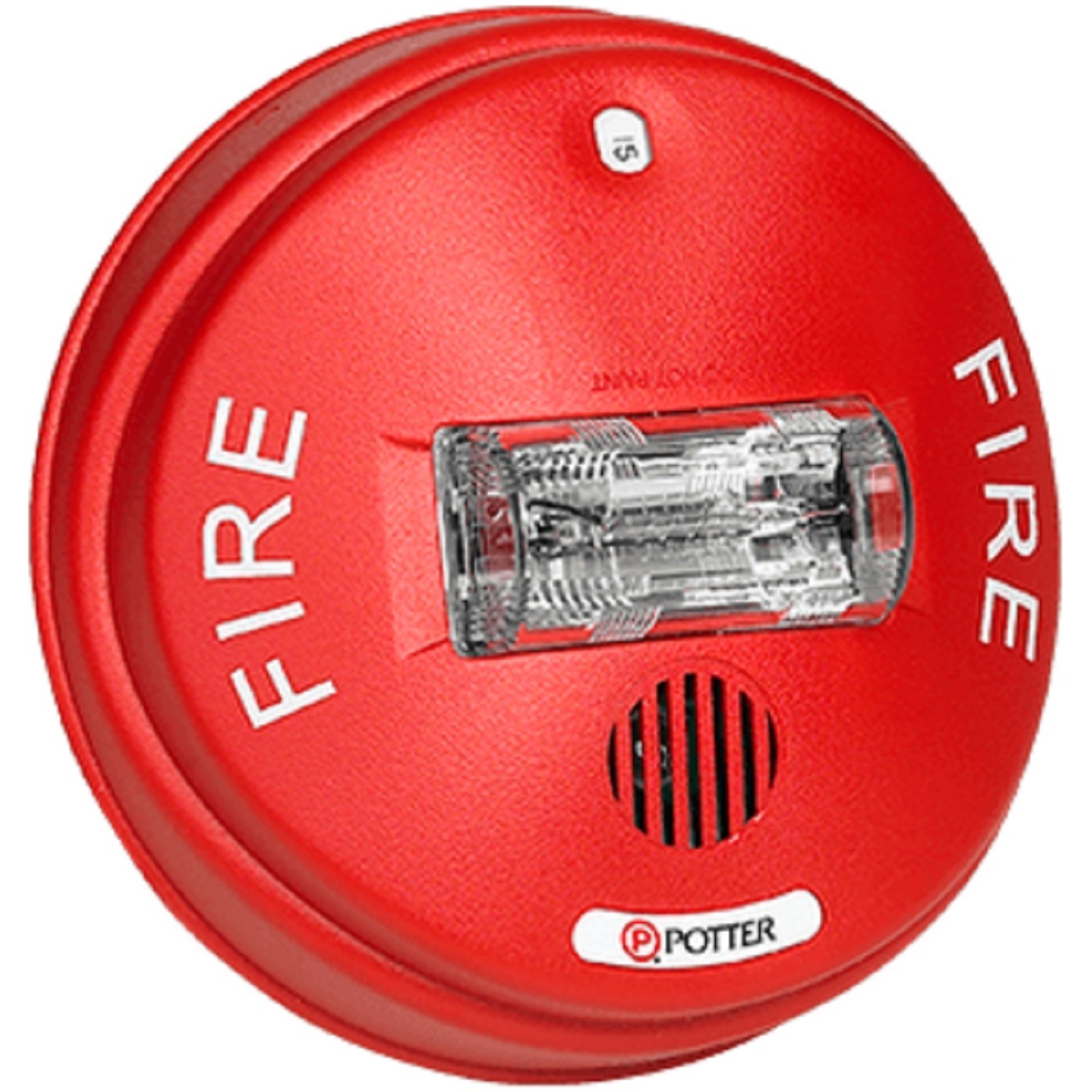 4890040 Potter CHS-24R Strobe Light with Ceiling Mount and Horn 24VDC - Red